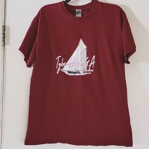 Maroon Tybee Island Shirt